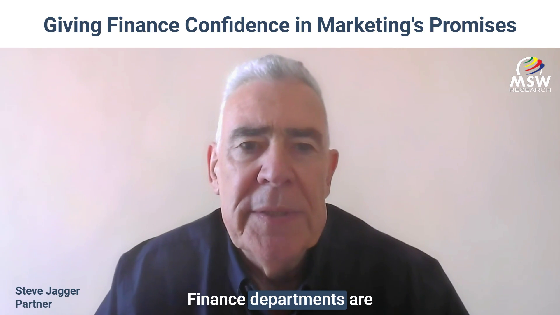 Giving Finance Confidence in Marketing’s Promises